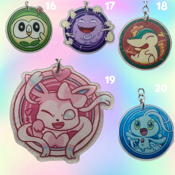 Poke Medallion Keychains - Picture 5 of 7